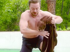 Kyle Mason railing Redhead Tessa Fayes hot pussy from behind