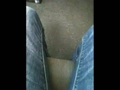 Thong Slip - Co worker wearing a candid White Thong