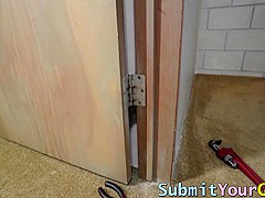 Rob the Builder paints Zaras tongue with massive cumshot