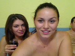 Corpulent Studs and Sexy Gals Web Camera Group Sex at Home
