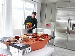 thanksgiving day with a friend s stepdaughter