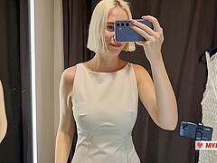 Seduction In A Dressin Room Of A Mall. Try On Haul Transparent Clothes Try On Haul At The Mall. Publ