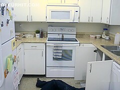 Nympho Cheating Wife Seduces the Plumber - Sex in the Kitchen