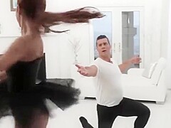 The skinny Vanna Bardot get naughty at Ballerina lesson