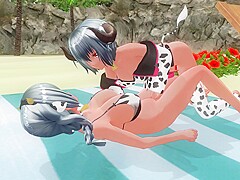 3d Hentai And Hentai 3d In Yuri Cow Girl Fucks Her Girlfriend