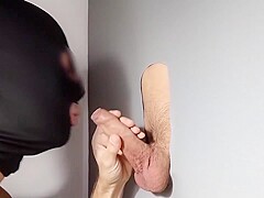 Boy From Vallecas Town In Madrid With Precum Comes To The Gloryhole Excessive Cum In Mouth