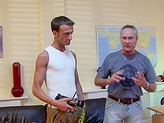 Filthy threesome with Ben and a lovely blonde whore