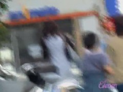 Tall tight Japanese slag getting intercepted by some kinky sharking fellow