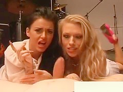 Stacey Lacy and Michelle Moist dominate guy
