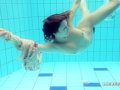 Lucy Gurchenko Russian hairy babe in the pool naked