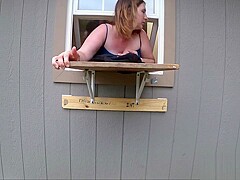 Stuck In Window And Forced Anal Sex