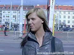 CZECH STREETS - Ilona takes cash for public sex