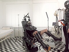 Anal Inspection Of The Rubberdoll Maid In The Clinic