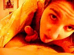 Spanish Amateur Brunette Blows Cock