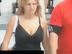 Down blouse bouncing titties 2