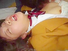 She is tied up, touched, smeared with an aphrodisiac, fingered until she squirts, and then fucked.