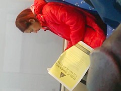 flashing unlucky Turkish woman on the train