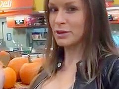 Shopping in dress and high heels