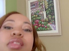 Hot ebony minx has her beaver hammered
