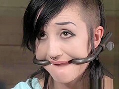 Anal hook sub toyed and caned by maledom