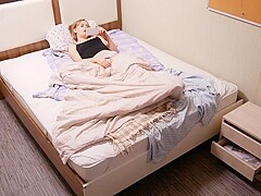Can't stop masturbating while mom calls. Hidden camera