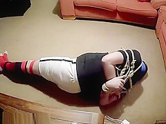 Footballer bound gagged if he doesnt escape he gets used ALTERNATIVE VIEW