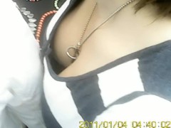 Sexy cleavage seen perfectly down girls blouse