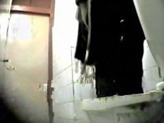 A girl with a gorgeous butt pissing in the hospital toilet