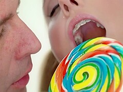 Little Blonde Teen Step Daughter With Braces And Pigtails Fucked By Step Dad