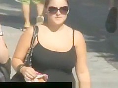 Down blouse bouncing titties 1