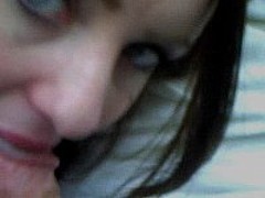 cute wife sucks dick in a car