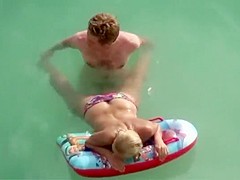 Grumpy topless girl needed a hug