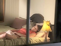 Peep on her masturbation through window