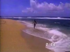 Peter North shags a hot blonde on the beach