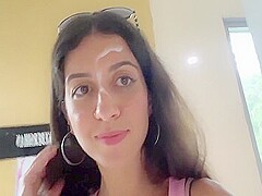 Cumwalk In Public Supermarket - Facial Fetish Outdoor Blowjob