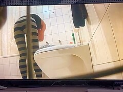 Teen in Bathroom Shower