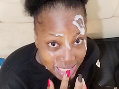 Ebony Ayes - I Signal You To Cum My Way Mouth Fuck Me Facial The Face With Your Dick Becareful Of My