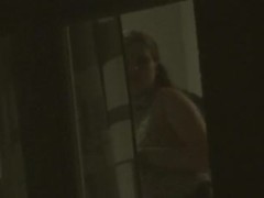 dick flash hostel window