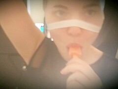 My srip tease dance with mask & cute buttplug tail