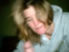 Skinny wife sucking balls