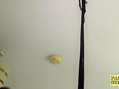 Chubby sub restrained and hammered by maledom Pascal White