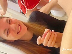 Handjob Between Shooting - My First Bts With Amanda Clarke