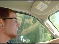 Dirty blonde slut seduced horny young nerd