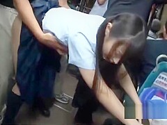 Jav Schoolgirl Ambushed On Public Bus Fucked Standing Up In Her Uniform Big Teen Ass