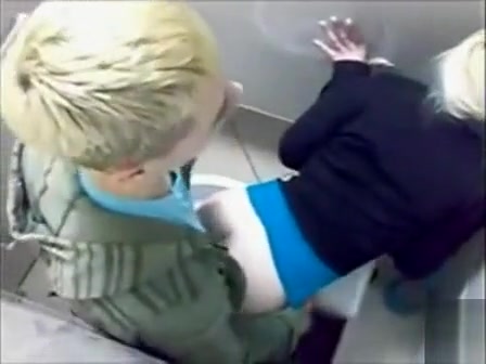 Pounding her pale ass in the club toilet