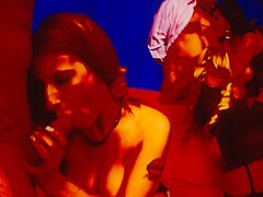 Wild group sex ended with a nasty cumshot licking