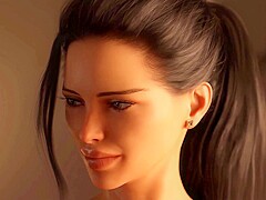 3d animated milf with huge natural tits tries helping a guy cum with a handjob or blowjob but he goe