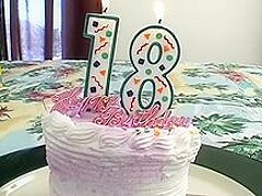 Dp On Her 18 Birthday Dirty Teen 18+ Got 2 Cocks