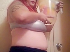 Water Bloat Belly Inflation - Forcing myself to Chug