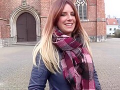 Big Belgian Boobs Gets Cum In Mouth